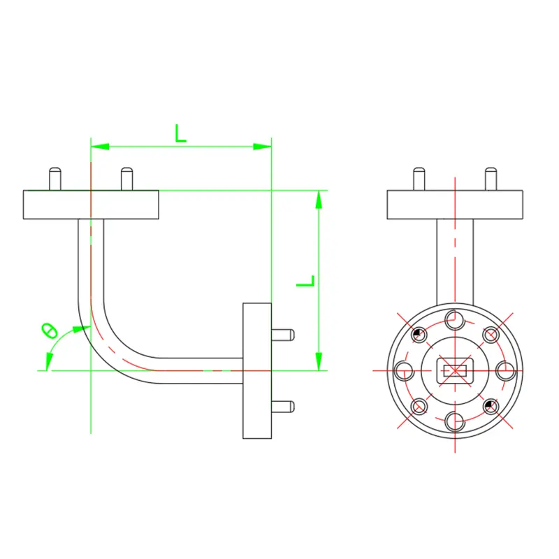 Waveguide bend E plane